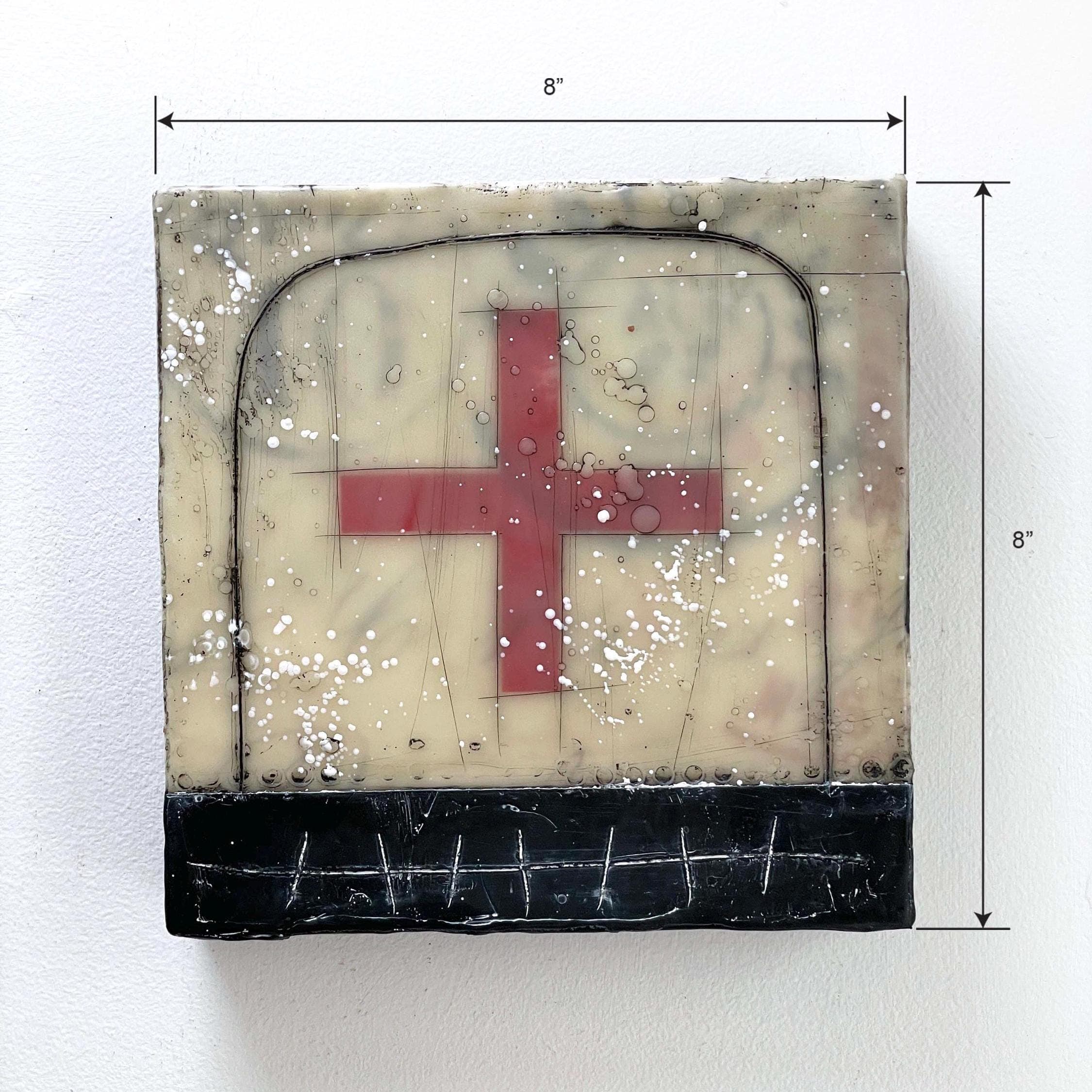 8x8 Encaustic painting, encaustic collage, collage art, encaustic painting original, mixed media, home decor, abstract painting, wall art