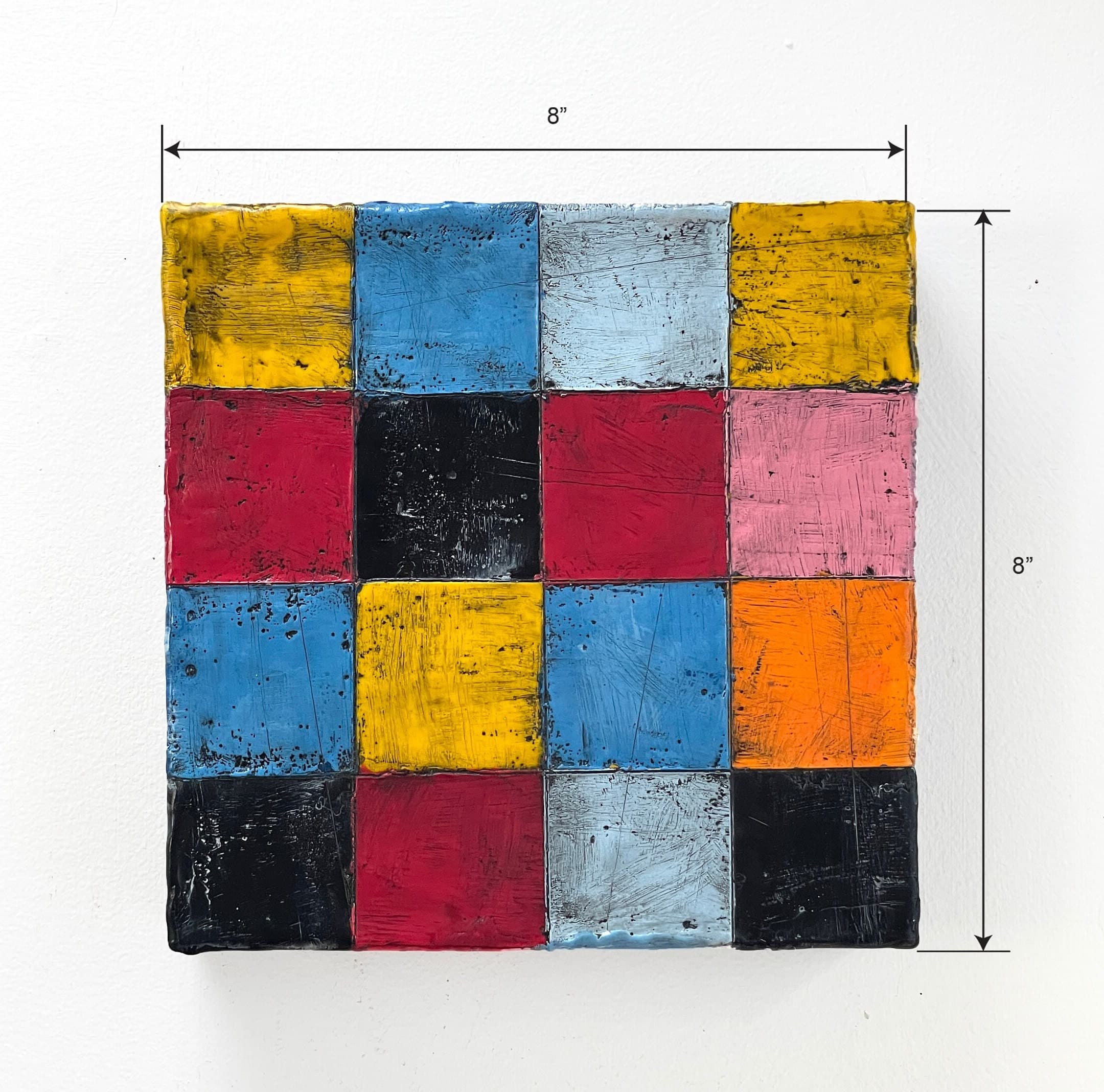 8x8 Encaustic painting,  encaustic painting original, mixed media, home decor, abstract painting, wall art